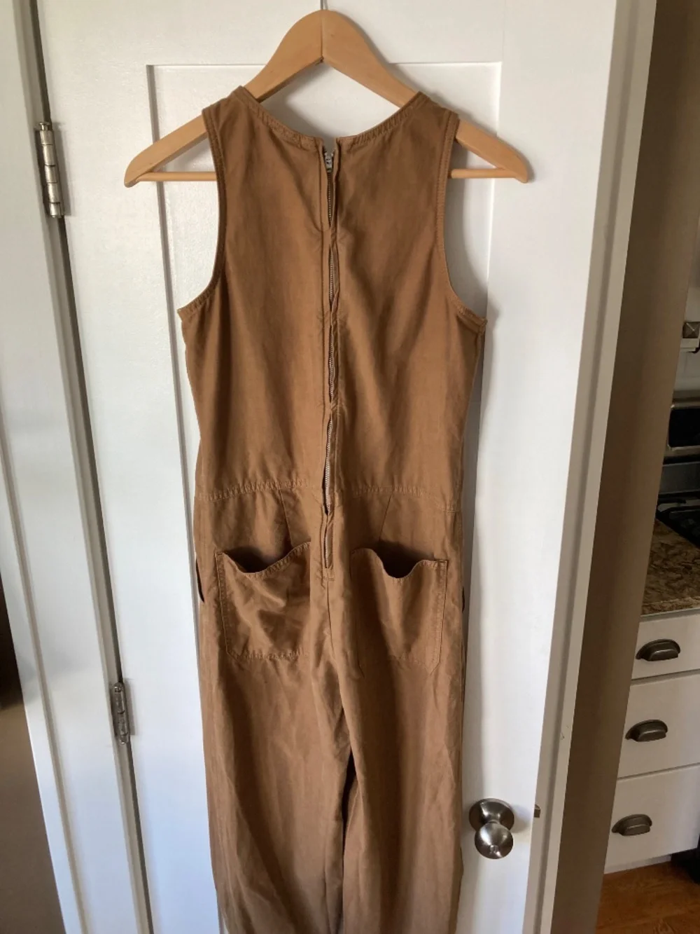 Everlane Fatigue Organic Cotton Barrel Leg Jumpsuit - Brown